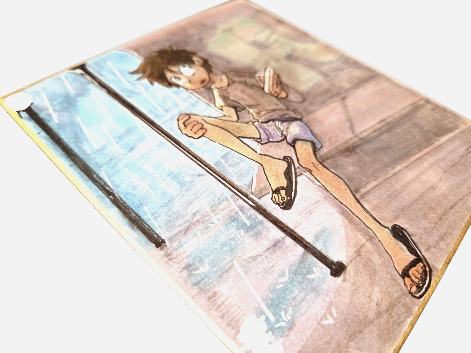 "Seth at the Bus-Stop" Art Board